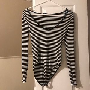 stripped body suit